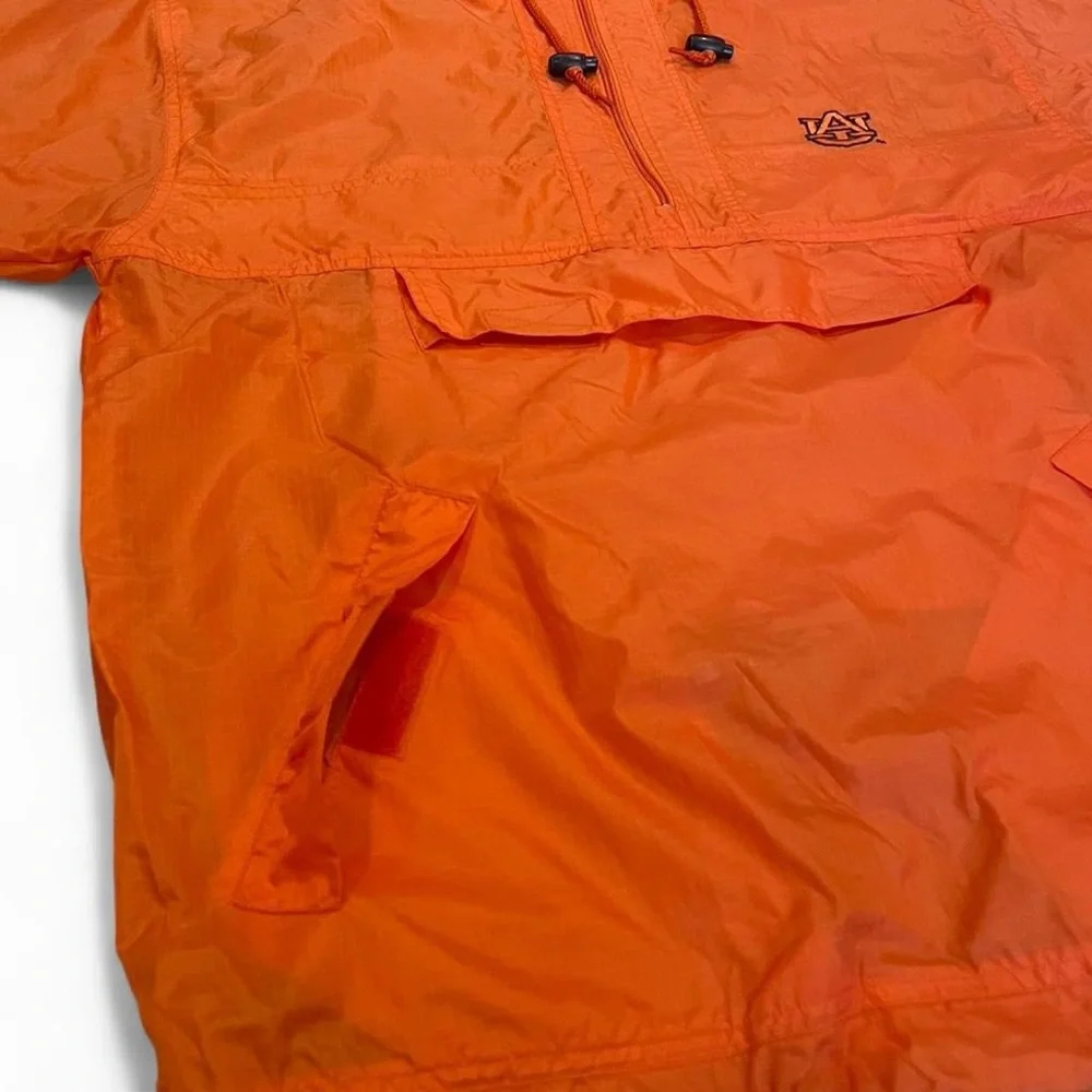 NCAA Auburn University Vintage Orange Windbreaker Jacket - Picture 3 of 4